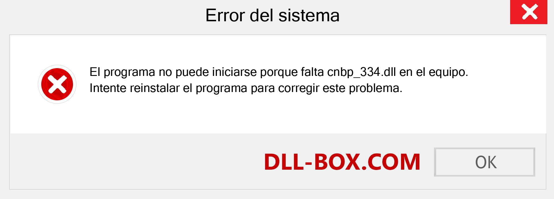 ¿Falta el archivo cnbp_334.dll ?. Descargar para Windows 7, 8, 10 - Corregir cnbp_334 dll Missing Error en Windows, fotos, imágenes